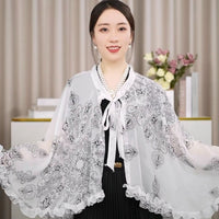 Sun Protection Cape Shawl Lightweight Breathable Cover-up