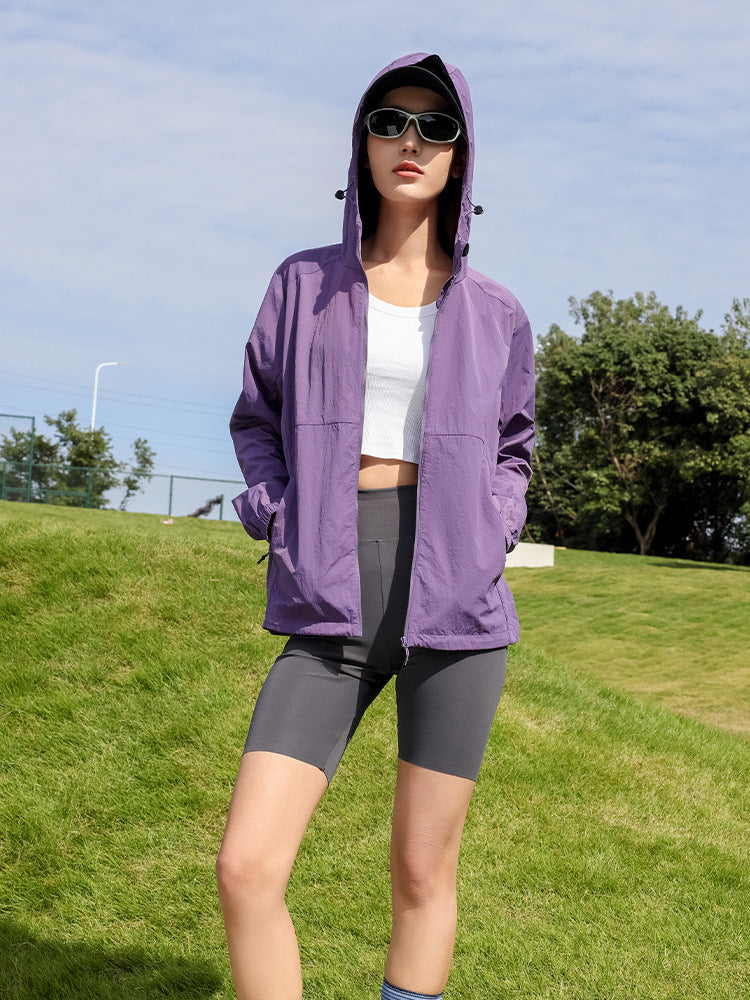 Unisex UV Protection Sun Hoodie with Detachable Brim for Outdoor Activities