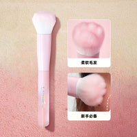 Cat Paw Makeup Brush Set - Soft Fiber Portable Powder & Blush Brushes for Face and Nails