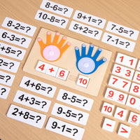 Montessori Wooden Finger Counting Board for Early Math Education