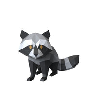 Raccoon 3D Paper Model Craft Kit for Display