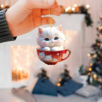 Acrylic Animal World Christmas Tree Ornaments Party Pendants