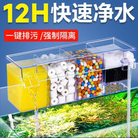 Aquarium Hang-On Filter Box with Water Circulation for Small Fish and Turtle Tanks