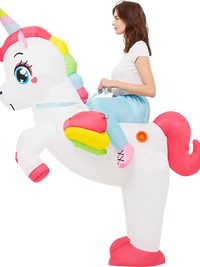 Inflatable Unicorn Costume for Kids and Adults - Halloween, Carnival, and Party Ride-On Outfit