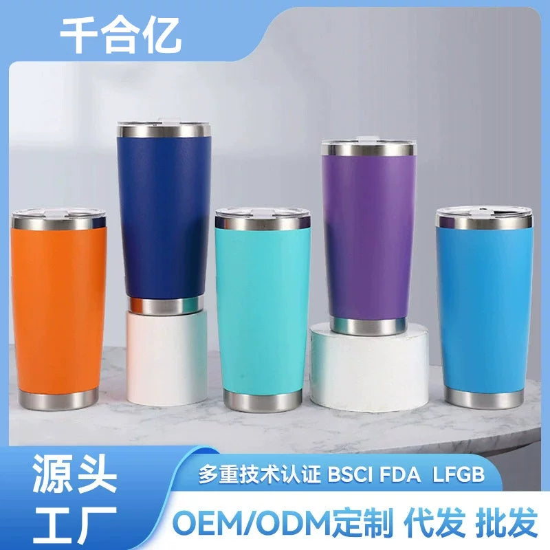 304 Stainless Steel 20oz Double-Wall Vacuum Insulated Tumbler for Car and Outdoor Use
