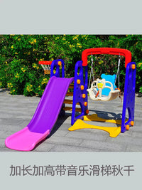 Kids Indoor Outdoor Slide and Swing Set with Thickened Material for Home Use
