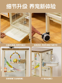 Sun Conure Parrot Cage, Monk Parakeet Bird Cage, New Ecological Home Villa Cage, Coffee Table Bird Cage