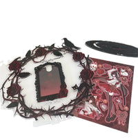 Dark Night Rose Rotating Photo Frame for 3-inch Photos, Acrylic Idol Fan Display Stand