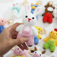Handmade Zodiac Animal Crochet Doll Keychain Pendant