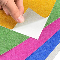 Glitter Cardstock A4 Non-shedding Material for DIY Crafts and Gift Wrapping, Self-Adhesive Glitter Paper