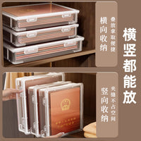 Transparent Document Storage Box for Certificates and Files, Moisture-Proof Plastic Organizer