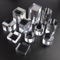 Acrylic Display Riser Clear Square Pedestal for Jewelry and Collectibles