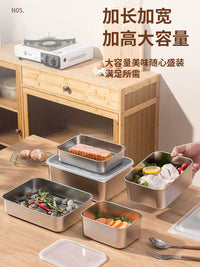304 Stainless Steel Food Storage Container for Refrigerator and Freezer, Lunch Box, Picnic, Commercial Use