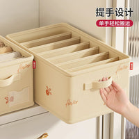 Japanese Style Thickened Closet Organizer Box with Dividers for Clothes and Trousers