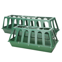 No-Waste Poultry Feeder with Cover - Durable Plastic Chicken Trough for Chicks, Ducks, and Birds