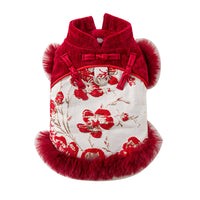 Pet Dog Cat Chinese New Year Tang Suit Vest Cotton Coat for Small to Medium Breeds