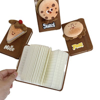 Creative Burger Food Pendant Notebook Set for Girls, Mini Portable Journal Diary