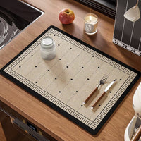 Modern Minimalist Diatomaceous Earth Absorbent Kitchen Drying Mat for Dishes and Countertops
