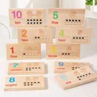 Montessori Wooden Math Learning Sticks Color Recognition Peg Board Educational Toy for Kids