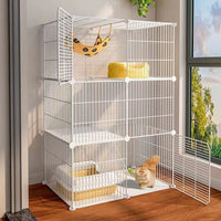 Multi-Level Cat Cage with Large Space for Indoor Cats