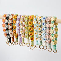Hand-Woven Daisy Phone Lanyard with Camera Strap