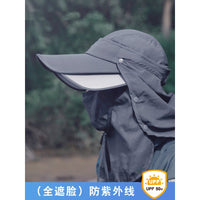 Men's Fishing Sun Hat with UV Protection and Retractable Face Mask