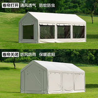 Outdoor Camping Gazebo Tent with Mosquito Netting and Sunshade for Commercial Events and Patios