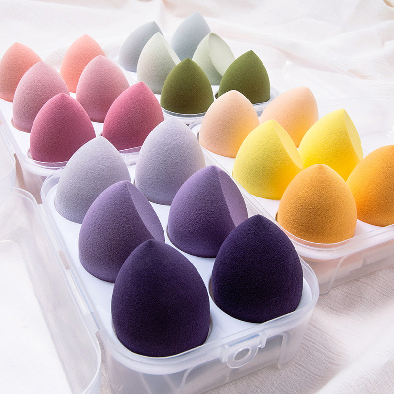 Super Soft Makeup Sponge Set with 6-Grid Storage Box