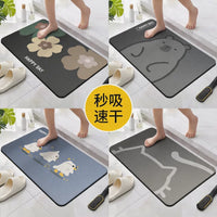 Diatomaceous Earth Absorbent Bath Mat Non-Slip Quick Dry for Bathroom Entryway
