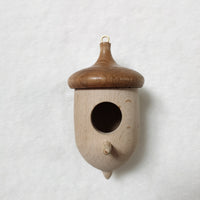 Outdoor Hanging Bird Cage, Beech Wood and Bamboo Bird Nest for Garden and Patio, Artisan Gift
