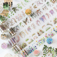 Tangshi PET Crystal Clear Die-Cut Washi Tape - Mountain Wildflower Series