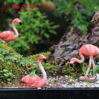 Flamingo Miniature Landscape Ornament for Potted Plants and Garden Decor