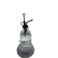 Striped Glass Spray Bottle with Hand Press Pump for Watering Plants or Liquid Soap