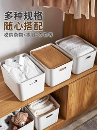 Lidded Storage Bins for Cosmetics, Snacks, and Sundries - Desktop & Bathroom Organizer