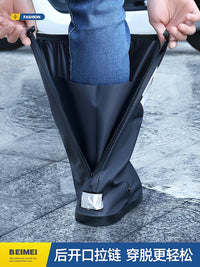 Reusable Waterproof Non-Slip Rain Shoe Covers for Men - Thickened Wear-Resistant Boot Protectors for Outdoor Delivery