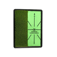 Golf Hitting Mat Dual-Color Practice Pad Swing Training Mat with Rubber Base Trajectory Feedback