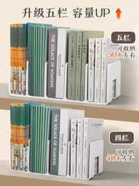 Acrylic Desk File Organizer with Multiple Compartments for Books, Documents, and Office Supplies