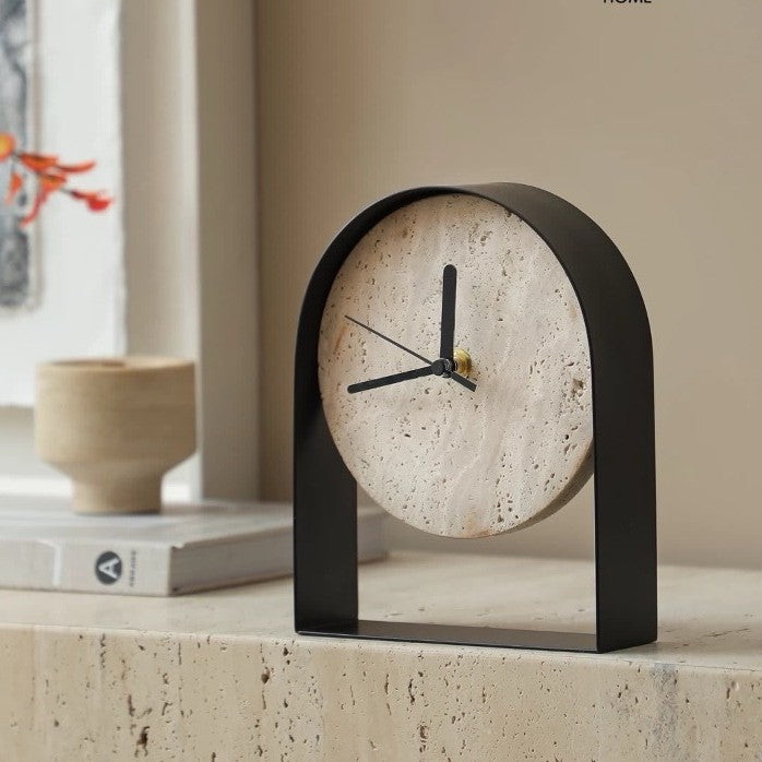 Luxury Modern Office Desk Clock Ornament for Study Room Bookshelf Decor