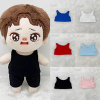 20cm Cotton Doll Clothes Set: Sleeveless T-shirt and Casual Pants for Stuffed Dolls