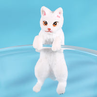 Miniature PVC Cat Aquarium Ornament for Fish Tank Decoration