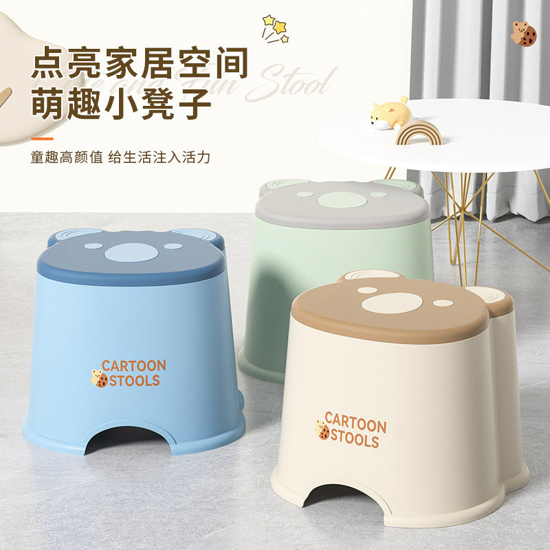 Thickened Non-Slip Round Plastic Stool for Bathroom Shower, Adult and Kids