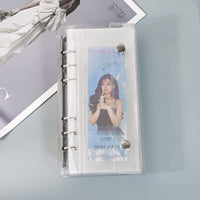 A6 6-Hole Vertical Clear Photo Album Pages for 3-inch Cards and Four-Grid Photos
