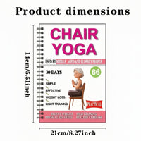 A5 Yoga Themed Sketchbook/Coloring Book for Seniors