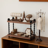Vintage Tiered Jewelry Display Stand for Bracelets, Necklaces, and Rings