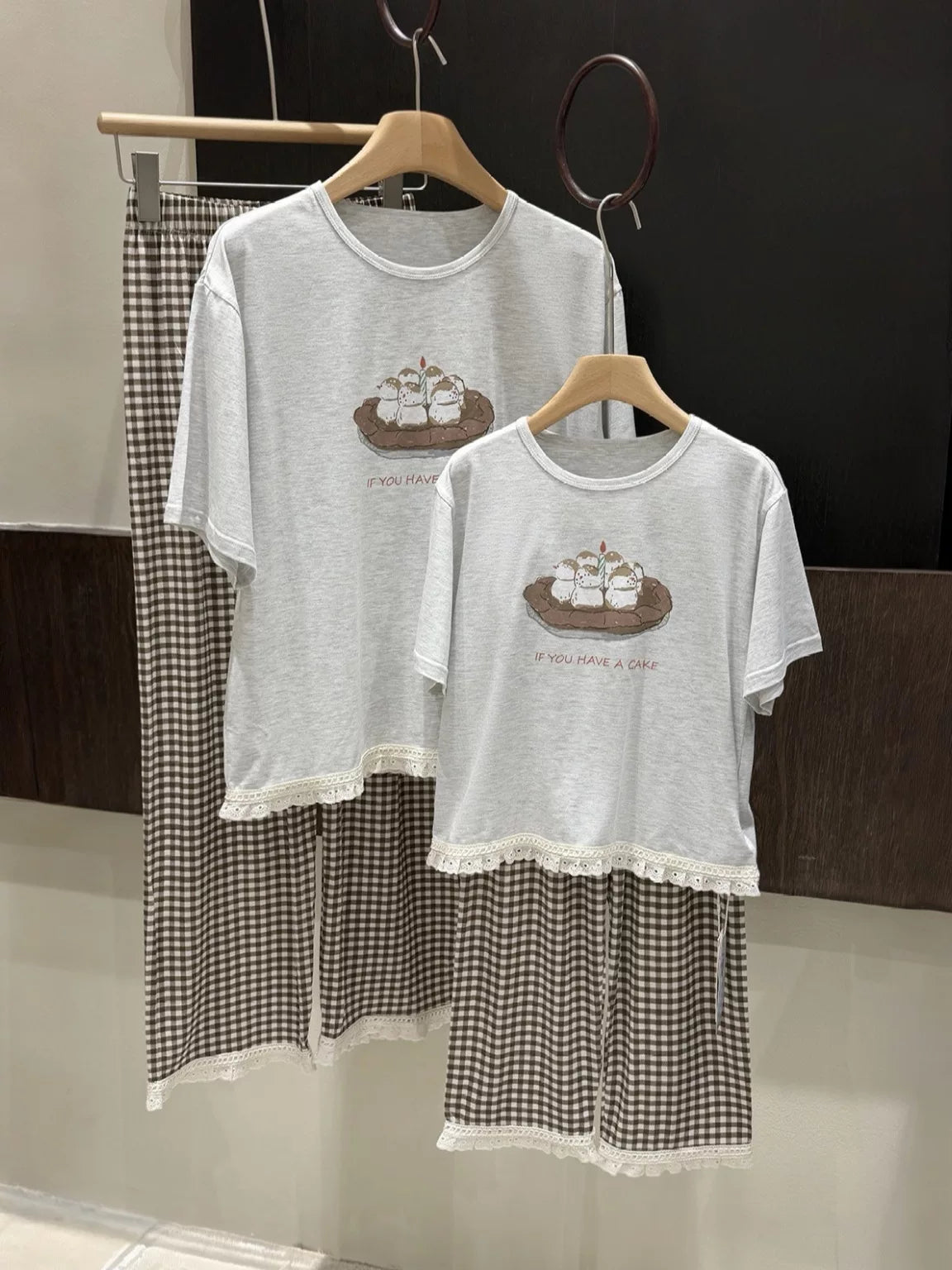Cola Pear Kids' Modal Cotton Short Sleeve T-shirt & Tencel Long Pants Pajama Set