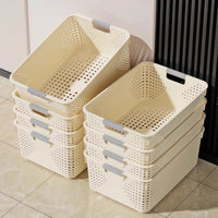 Plastic Storage Bins with Handles for Snacks, Toys, and Household Organization