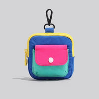 2025 New Mini Portable Coin Purse with Zipper, Contrast Color Small Card Holder & Earphone Pouch
