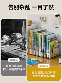 Acrylic Transparent Desktop Book Holder and File Organizer for Students and Office
