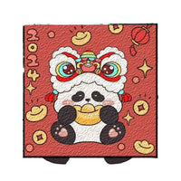 DIY Panda Pulp Painting Kit with Wooden Frame - Textured Punch Needle Art for Kids & Adults