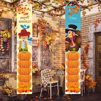 Thanksgiving Harvest Festival Porch Sign Banner for Indoor Outdoor Decoration